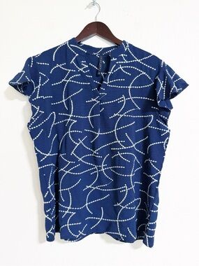 Luna Rae Embroidered Flutter Sleeve Blouse